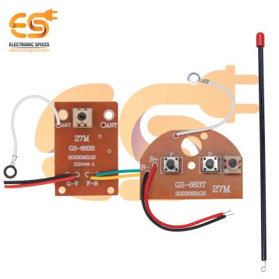 2CH RC Remote Control 27MHz Circuit PCB Transmitter and Receiver Board with Antenna